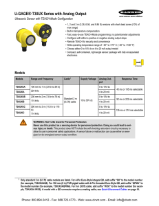 Banner U-GAGE T30UX Series Sensors with Analog Output