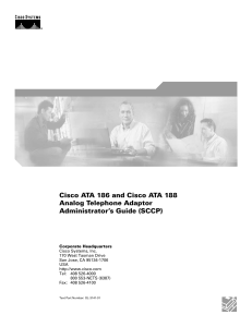 Cisco ATA 186 and Cisco ATA 188 Analog Telephone