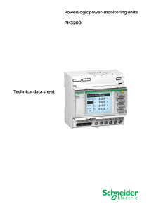 PM3200 PowerLogic power-monitoring units Technical data sheet