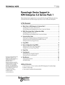 PowerLogic Device Support in ION Enterprise