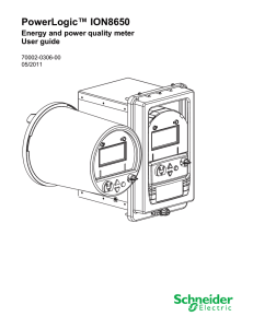 PowerLogic ION8650 User guide