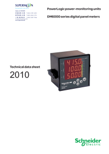 DM6000 series digital panel meters PowerLogic power