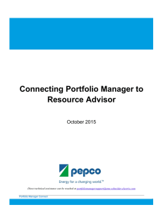 Connecting Portfolio Manager to Resource Advisor