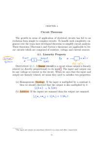 Circuit Theorems The growth in areas of application of electrical