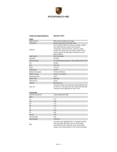 Technical Specifications 2014 911 GT3