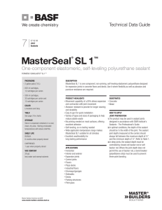 MasterSeal® SL 1 - Bonded Materials