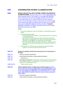 G08B - Cooperative Patent Classification