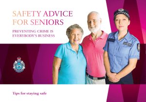 Safety advice for SeniorS - Western Australia Police