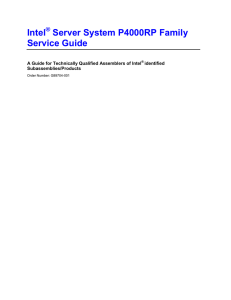 Intel Server System P4000RP Family Service Guide