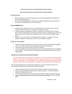 Meter Requirements and Conditions for Temporary Opera