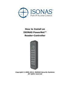 How to Install an ISONAS PowerNet™ Reader