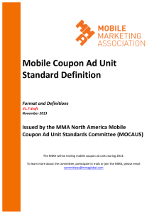 Mobile Coupon Ad Unit Standard Definition