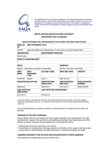SAQA – Understanding Roof Erection Documents - ITC-SA