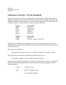 Laboratory Exercise: SI Unit Standards