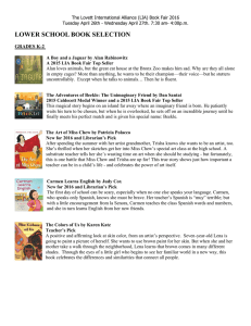 Lower School Book Fair Descriptions