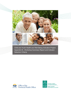 Child and Youth Health and Well-Being Indicators Project: Appendix