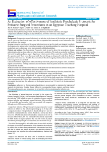 An Evaluation of effectiveness of Antibiotic Prophylaxis Protocols for