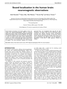 Sound localization in the human brain: neuromagnetic