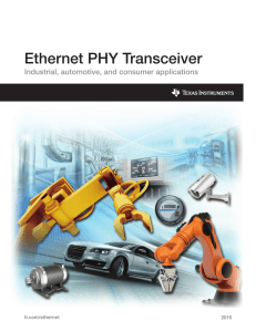 Ethernet PHY Transceiver Reference Guide