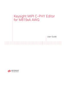 Keysight MIPI C-PHY Editor for M819xA AWG