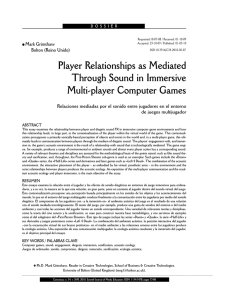 Player Relationships as Mediated Through Sound in Immersive