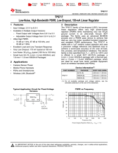 Low-Noise, High-Bandwidth PSRR, Low-Dropout, 150