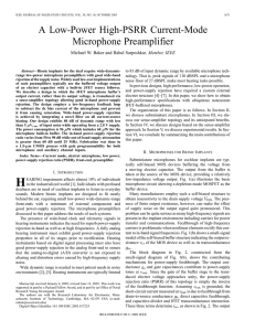 A low-power high-psrr current-mode microphone preamplifier