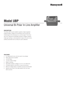 Model UBP - Honeywell Test and Measurement Sensors