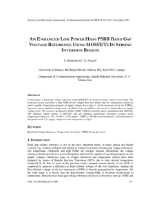 an enhanced low power high psrr band gap voltage reference using