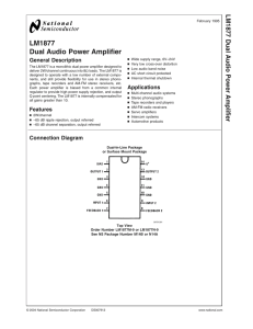 LM1877 Dual Audio Power Amplifier
