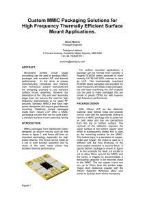 Custom MMIC Packaging Solutions for High Frequency Thermally