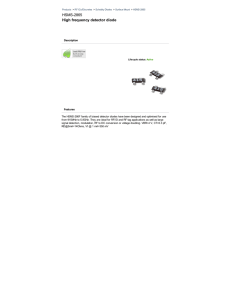 High frequency detector diode