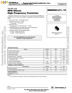 MMBR901LT1 Technical Data Sheet