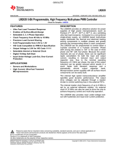 LM2639 5-Bit Programmable, High Frequency Multi