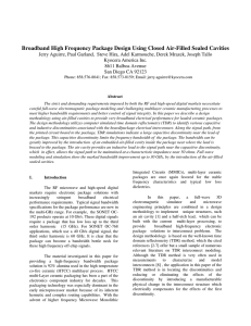 Broadband High Frequency Package Design Using Closed Air