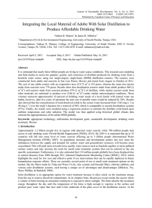 Integrating the Local Material of Adobe With Solar Distillation to