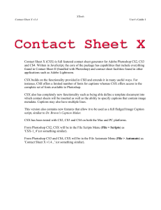 Contact Sheet X (CSX) - ps