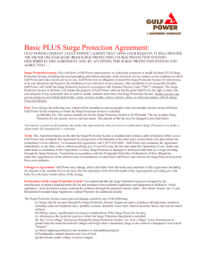 Basic PLUS Surge Protection Agreement: