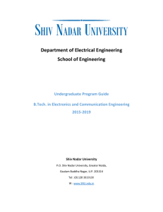 Department of Electrical Engineering School of Engineering
