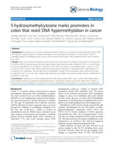 5-hydroxymethylcytosine marks promoters in colon