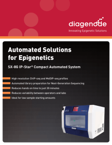 Automated Solutions for Epigenetics