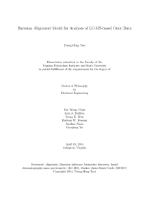 Bayesian Alignment Model for Analysis of LC-MS