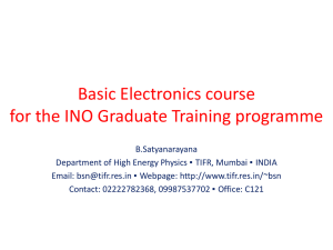 Basic Electronics course for the INO Graduate Training programme