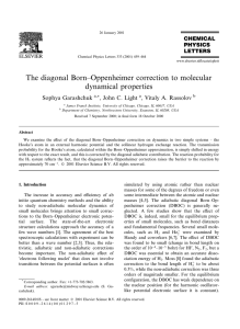 The diagonal Born±Oppenheimer correction to molecular dynamical