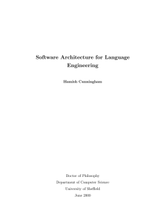 Software Architecture for Language Engineering