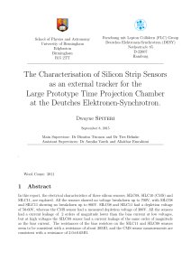 The Characterisation of Silicon Strip Sensors as an external