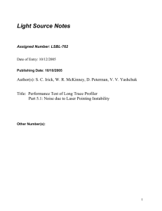 Performance Test of Long Trace Profiler Part 5.1: Noise due to Laser