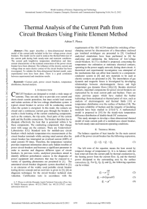 Thermal Analysis of the Current Path from Circuit Breakers Using
