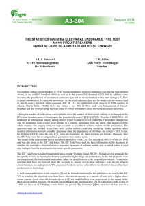 The statistics behind the electrical endurance type test for HV circuit