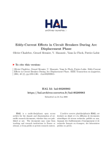 Eddy-Current Effects in Circuit Breakers During Arc